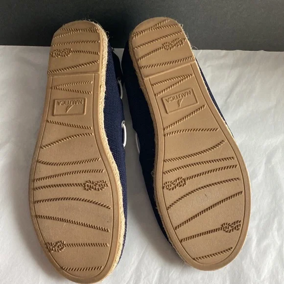 Nautica Navy Blue Knit Espadrilles Flats - Picture 7 of 10